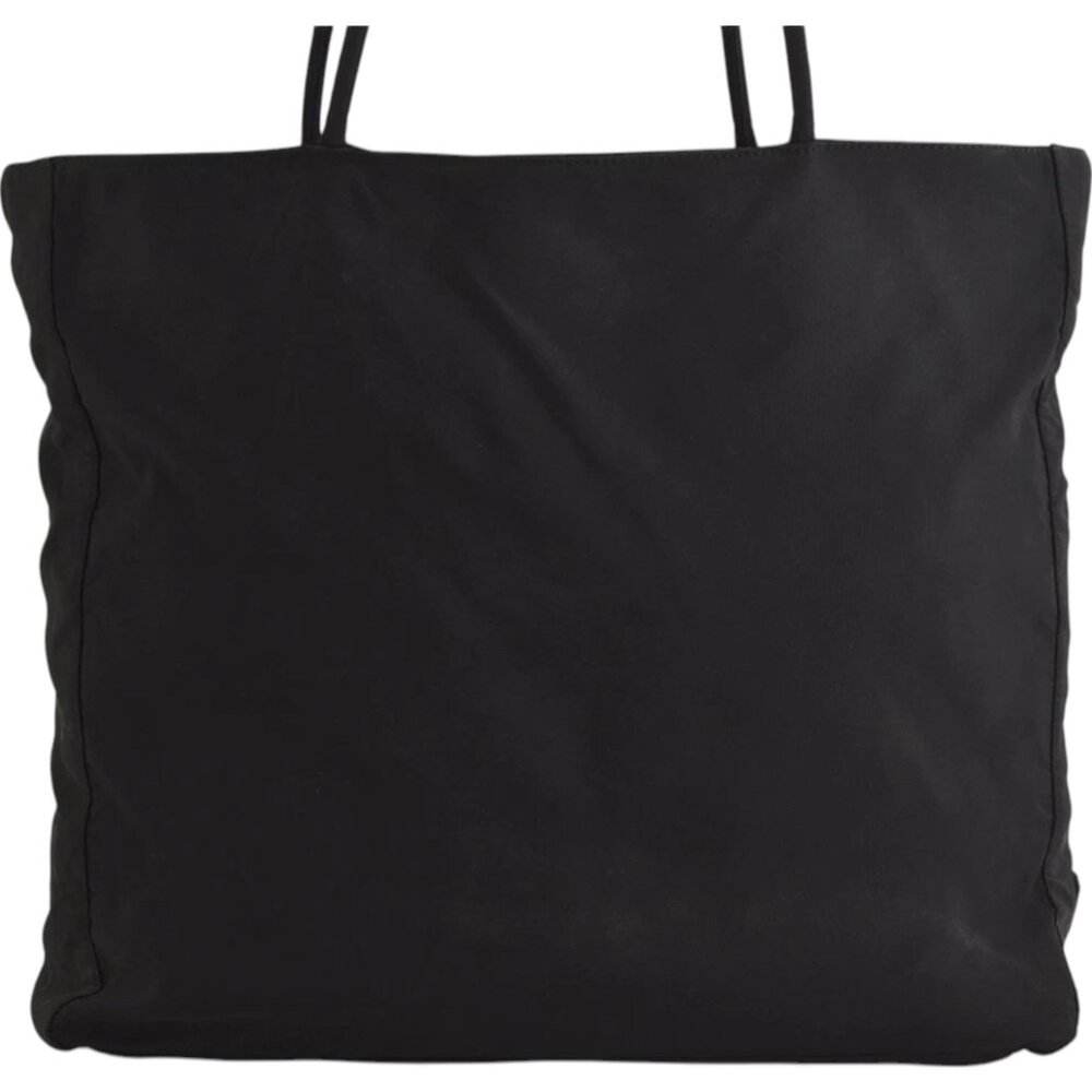 (L3) Authentic Prada Shoulder Bag Black Canvas Luxury Vintage Designer Handbag